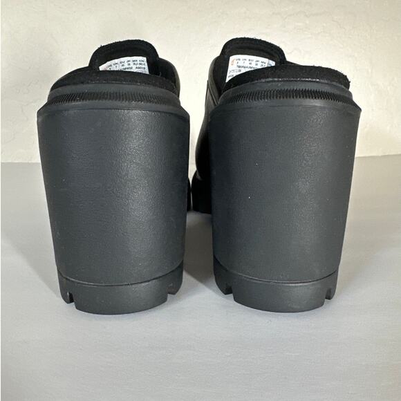 Timberland Allington Heights Clogs Block Heel Leather Black Slip On Size 9 - Picture 7 of 11